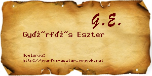 Gyárfás Eszter névjegykártya