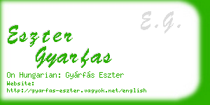 eszter gyarfas business card